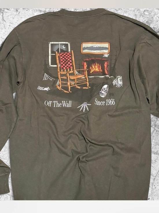Vans Other - Vans Long Sleeve Tee with Cabin Fireplace Skull Graphic Men’s Medium